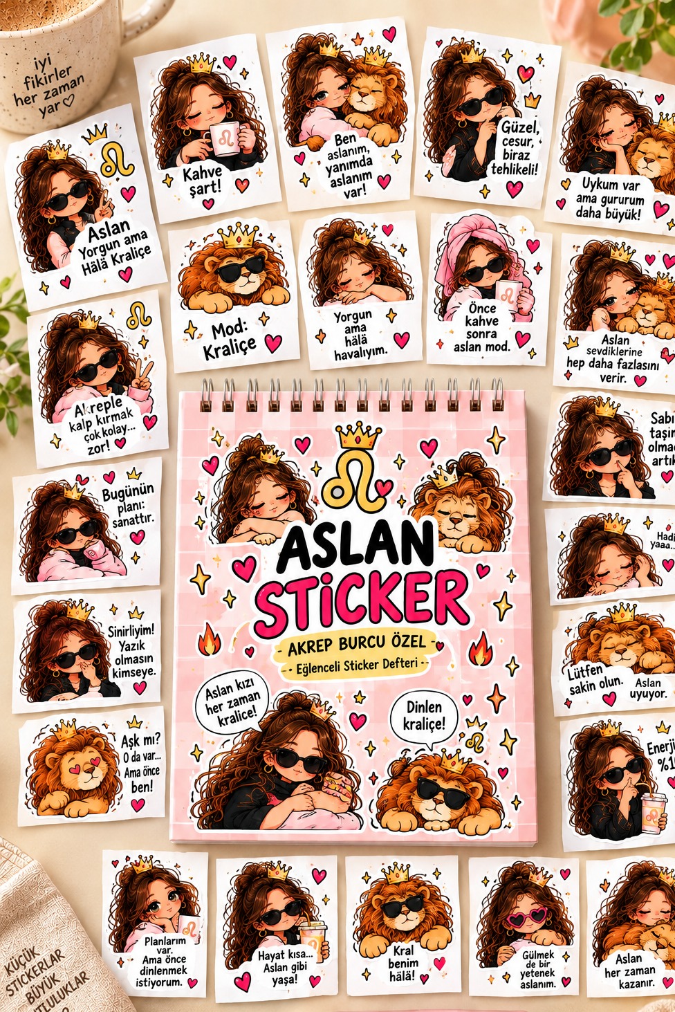 ASLAN BURCU MOD STİCKER